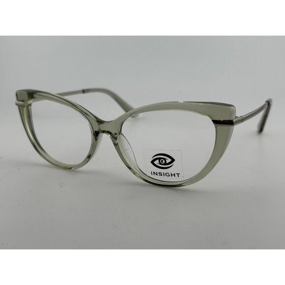 INSIGHT - 17659 52-16-140 C4 Green Clear Plastic Eyeglass Frames - Picture 1 of 9